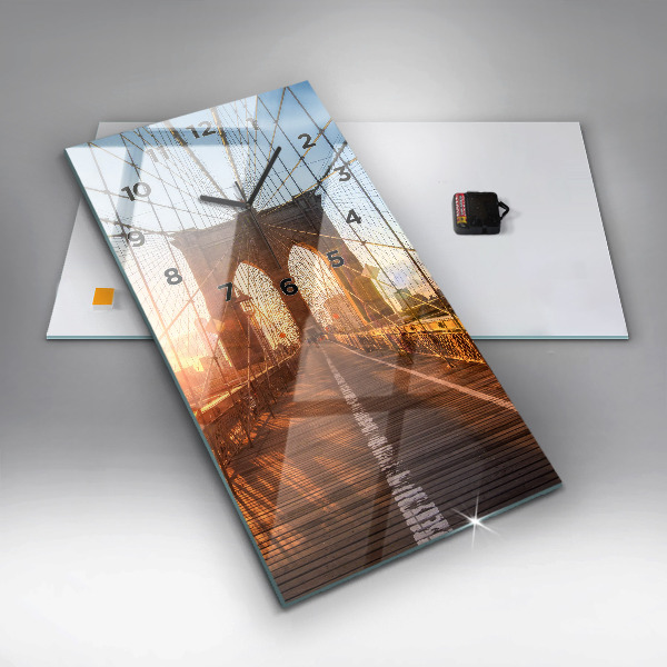 Zegar szklany pionowy Most Brookliński NYC