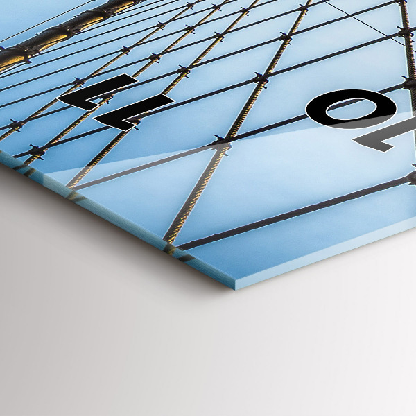 Zegar szklany pionowy Most Brookliński NYC