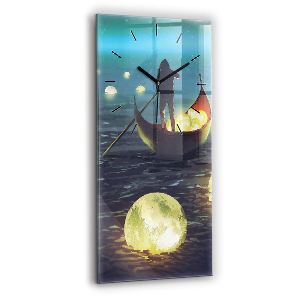 Zegar szklany pionowy Abstrakcja