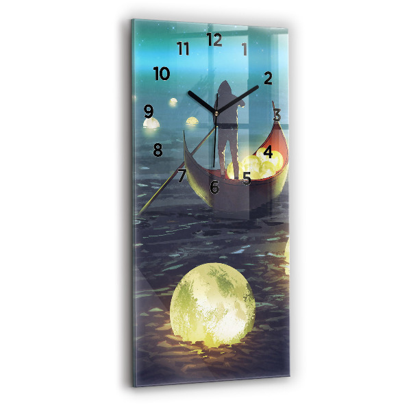 Zegar szklany pionowy Abstrakcja