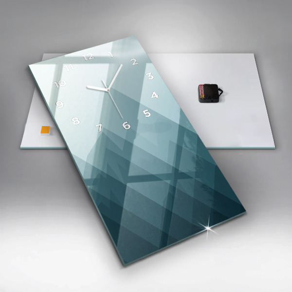 Zegar szklany pionowy Geometryczne figury