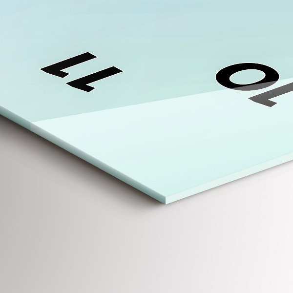 Zegar szklany pionowy Geometryczne figury