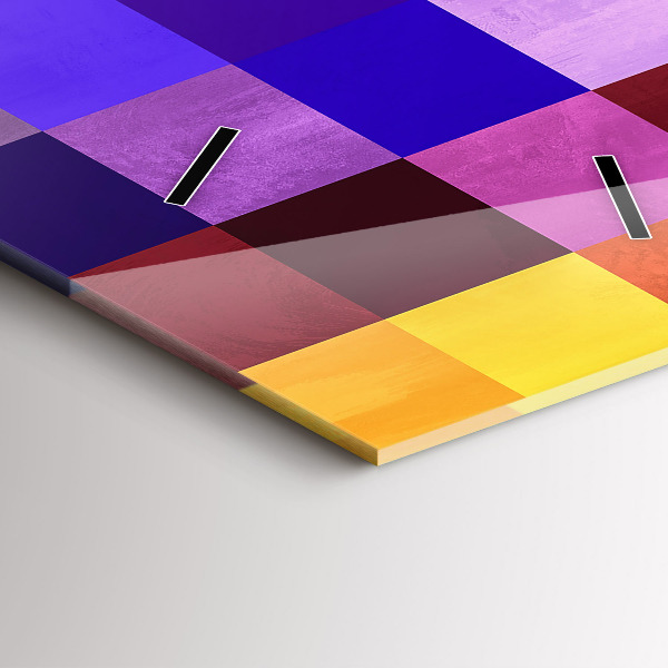 Zegar szklany pionowy Kompozycja Kwadratów