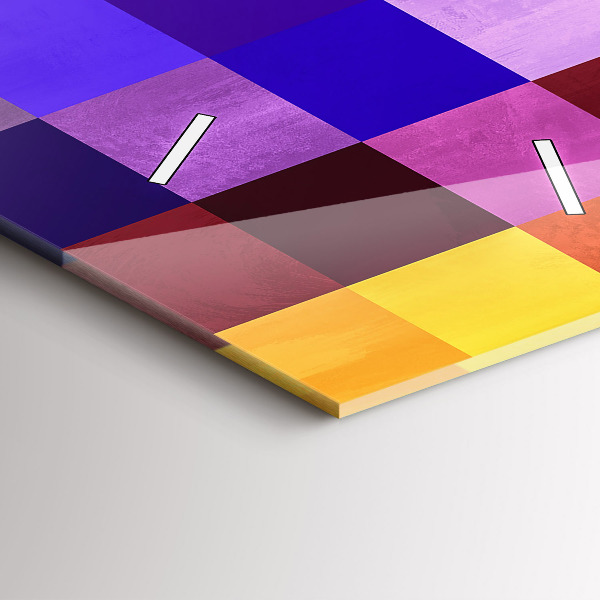 Zegar szklany pionowy Kompozycja Kwadratów