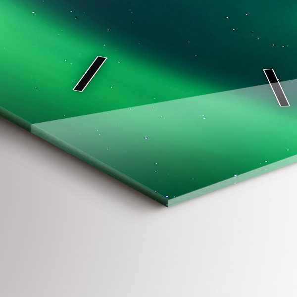 Zegar szklany pionowy Zorza Polarna