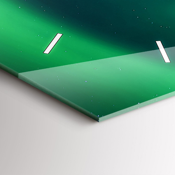 Zegar szklany pionowy Zorza Polarna