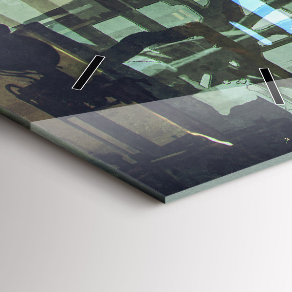 Zegar szklany pionowy Cyber Punk