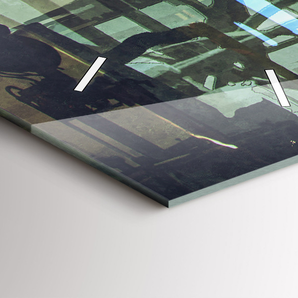 Zegar szklany pionowy Cyber Punk