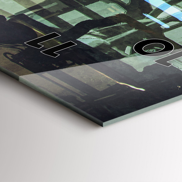 Zegar szklany pionowy Cyber Punk