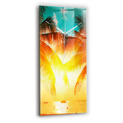 Zegar szklany pionowy Wakacje Odpoczynek Lato