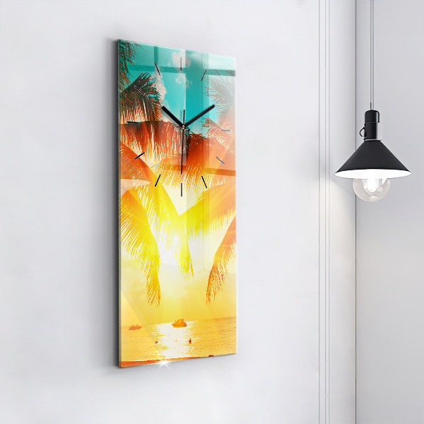 Zegar szklany pionowy Wakacje Odpoczynek Lato
