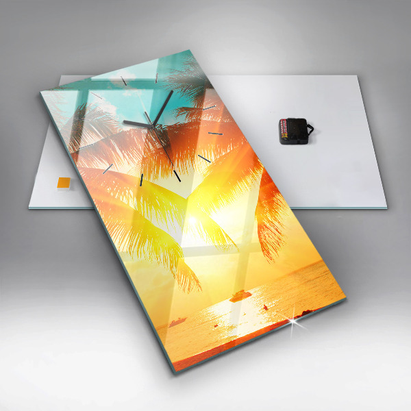 Zegar szklany pionowy Wakacje Odpoczynek Lato