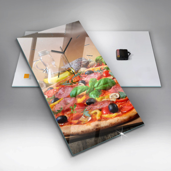 Zegar szklany pionowy Kulinarne Serce Włoch