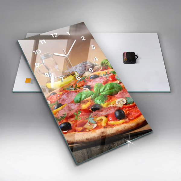 Zegar szklany pionowy Kulinarne Serce Włoch