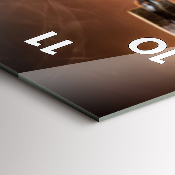 Zegar szklany pionowy Kulinarne Serce Włoch