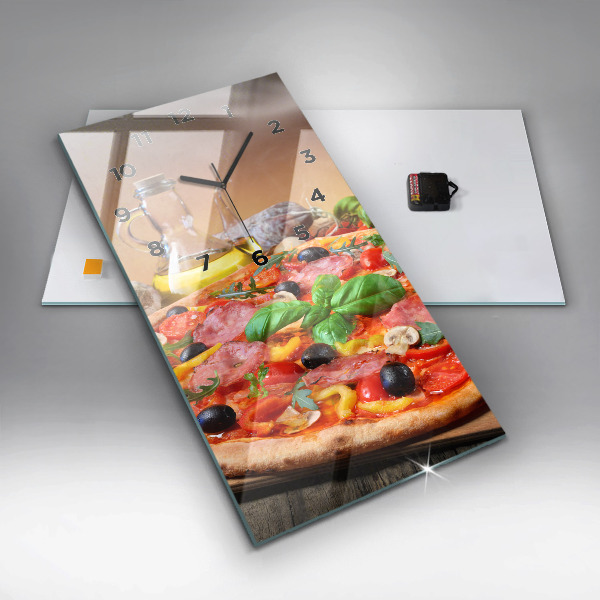 Zegar szklany pionowy Kulinarne Serce Włoch