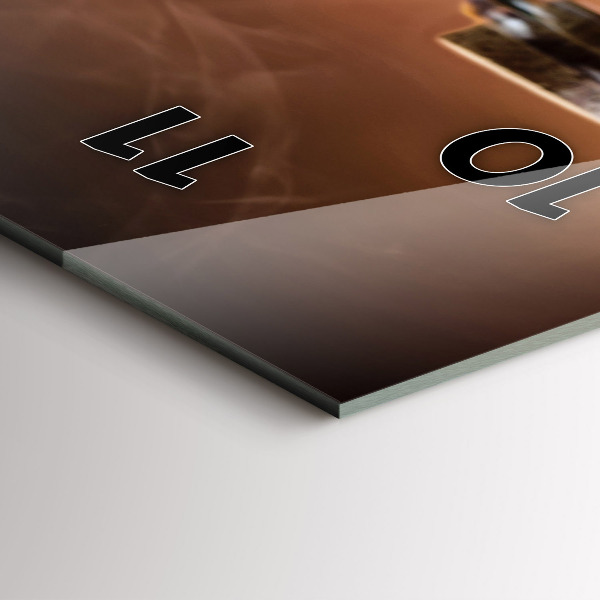 Zegar szklany pionowy Kulinarne Serce Włoch