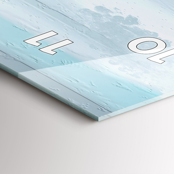 Zegar szklany pionowy Abstrakcyjny olejny pejzaż