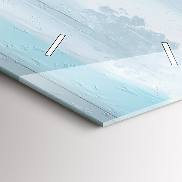 Zegar szklany pionowy Abstrakcyjny olejny pejzaż