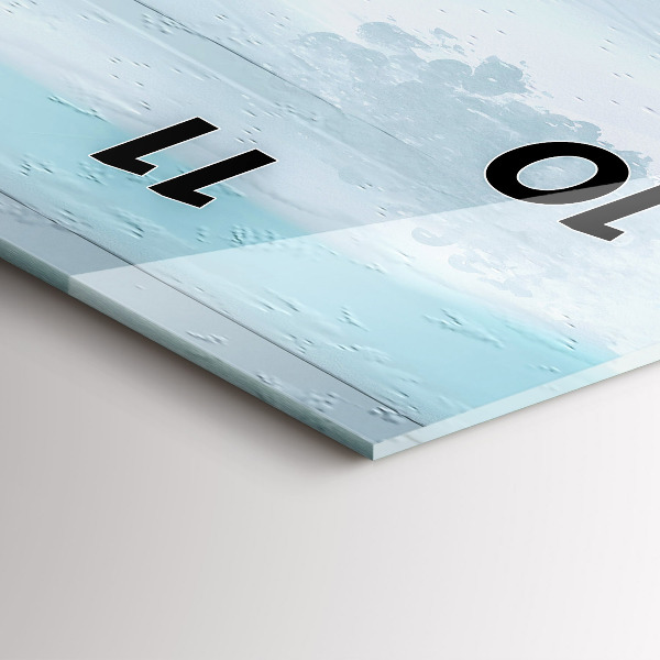 Zegar szklany pionowy Abstrakcyjny olejny pejzaż