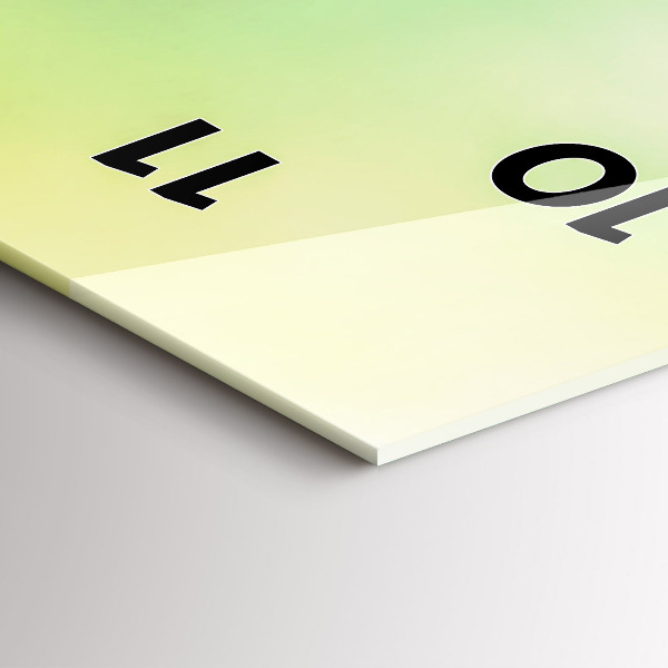 Zegar szklany pionowy Kula Ziemska