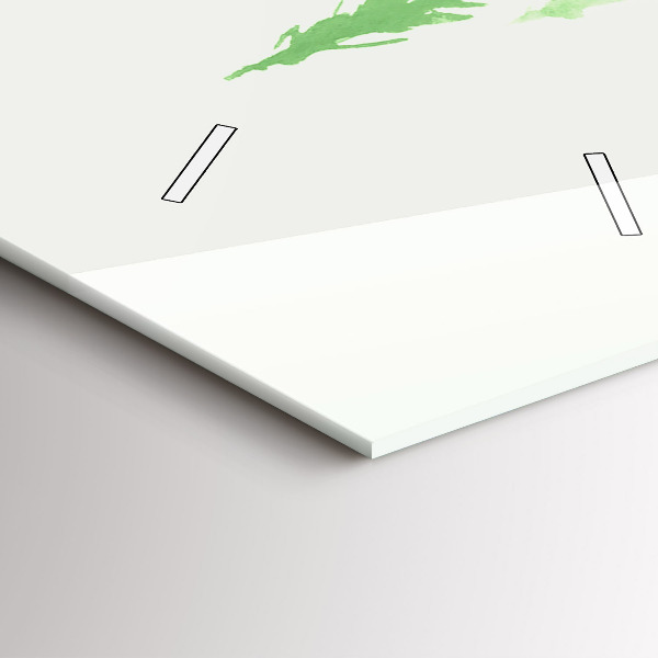 Zegar szklany pionowy Malarstwo zielony las