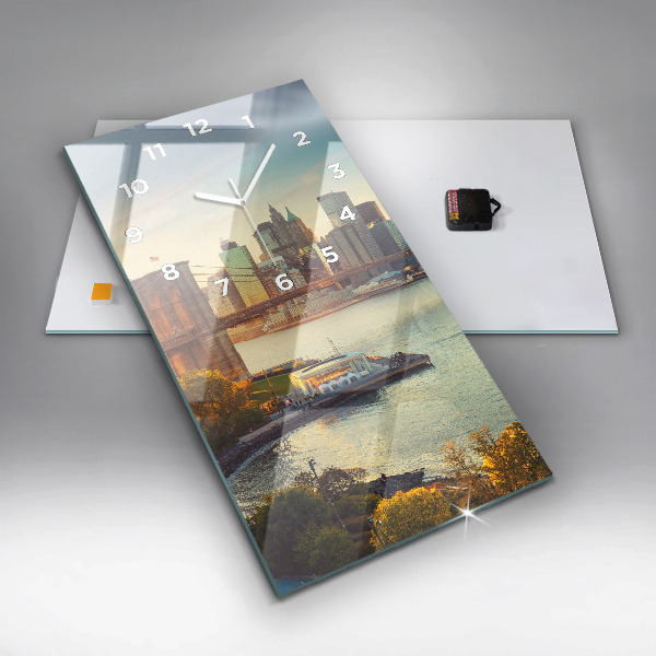 Zegar szklany pionowy Nowy Jork Manhattan