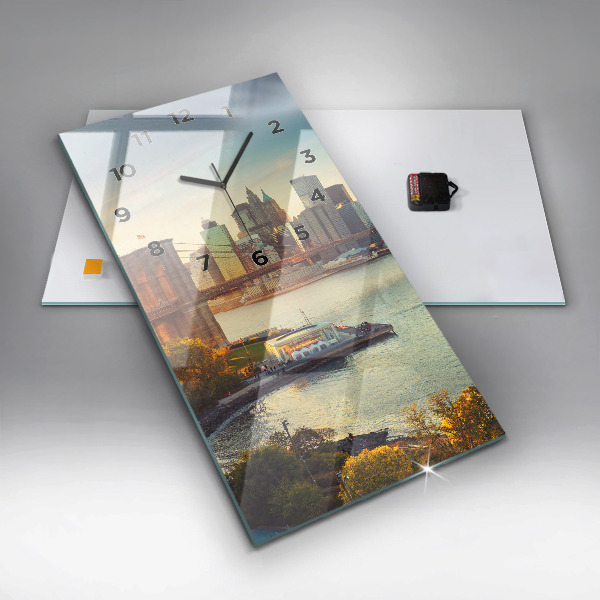 Zegar szklany pionowy Nowy Jork Manhattan