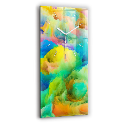 Zegar szklany pionowy Fraktalna Tekstura