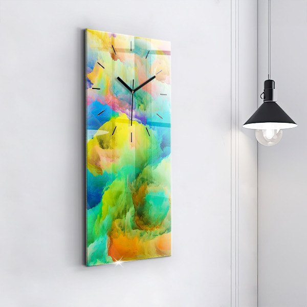 Zegar szklany pionowy Fraktalna Tekstura