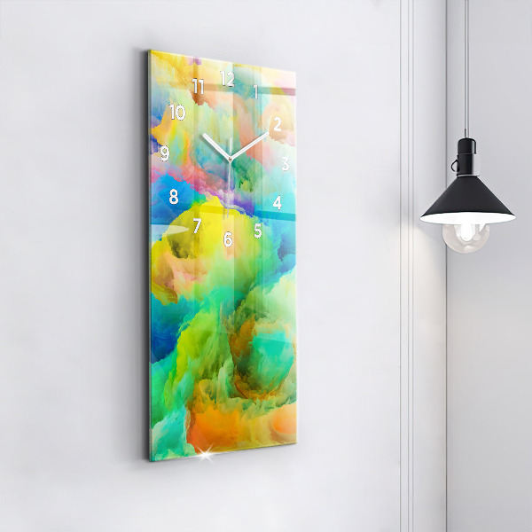 Zegar szklany pionowy Fraktalna Tekstura