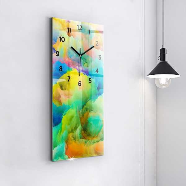 Zegar szklany pionowy Fraktalna Tekstura