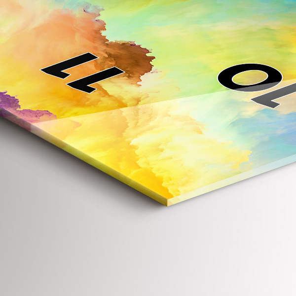 Zegar szklany pionowy Fraktalna Tekstura