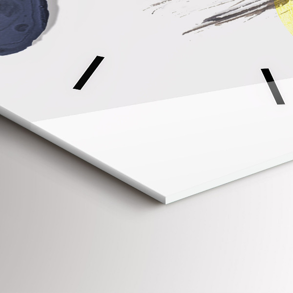 Zegar szklany pionowy Surrealistyczny kolaż