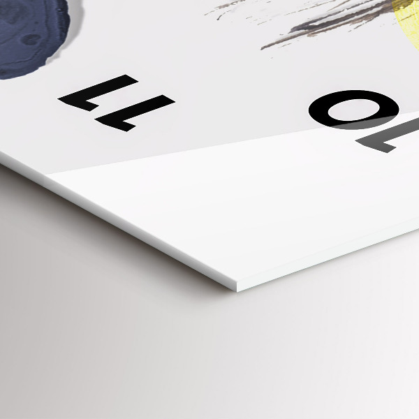 Zegar szklany pionowy Surrealistyczny kolaż