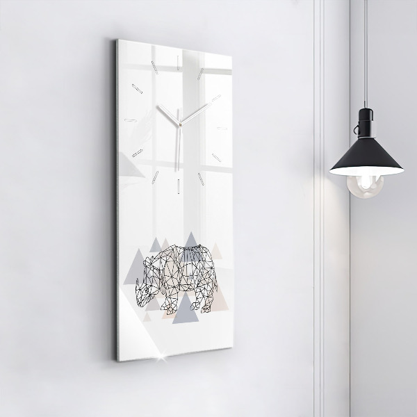 Zegar szklany pionowy Geometryczny Wzór