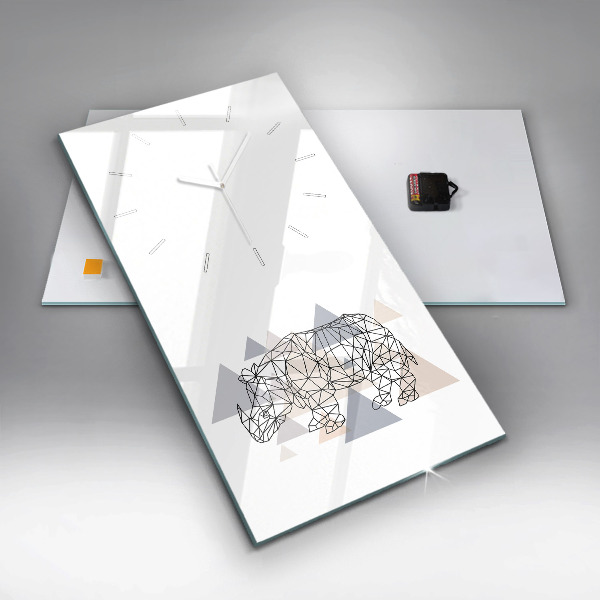 Zegar szklany pionowy Geometryczny Wzór