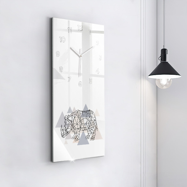 Zegar szklany pionowy Geometryczny Wzór