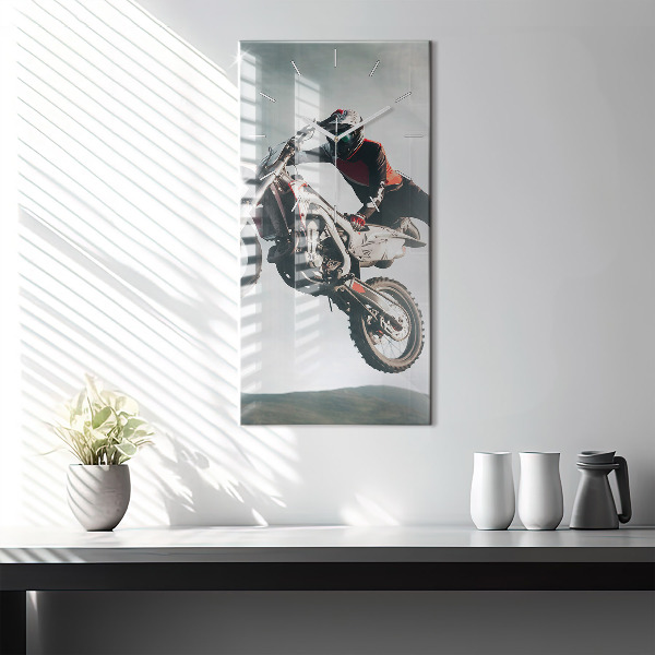 Zegar szklany pionowy Motorowy Styl Adrenalina