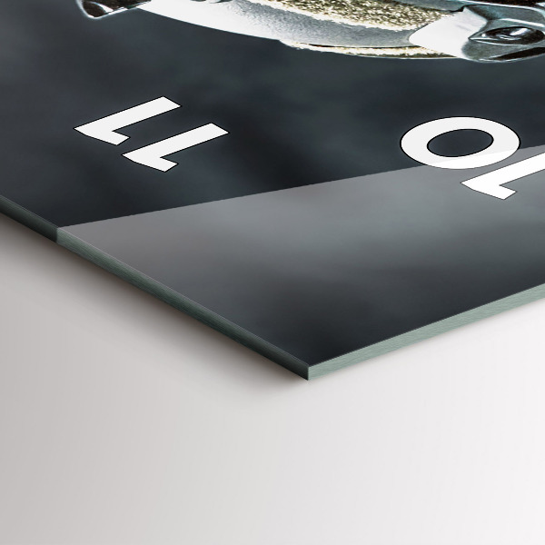 Zegar szklany pionowy Żołnierz z bronią