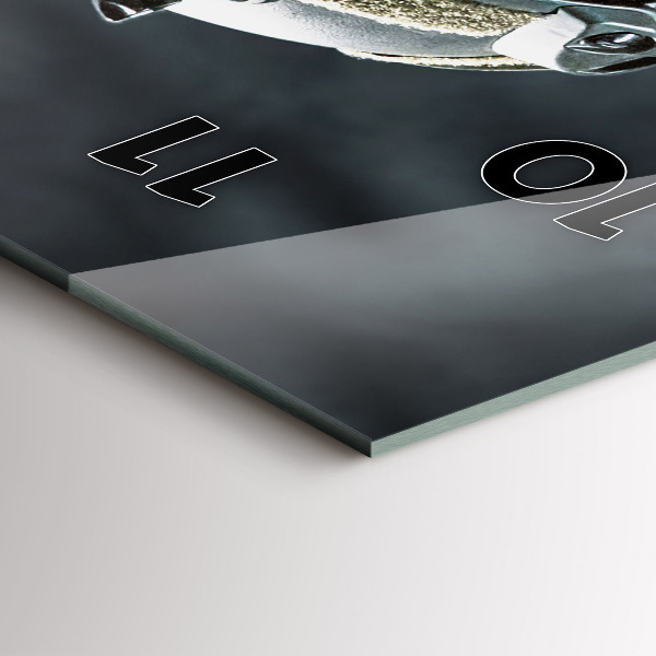 Zegar szklany pionowy Żołnierz z bronią