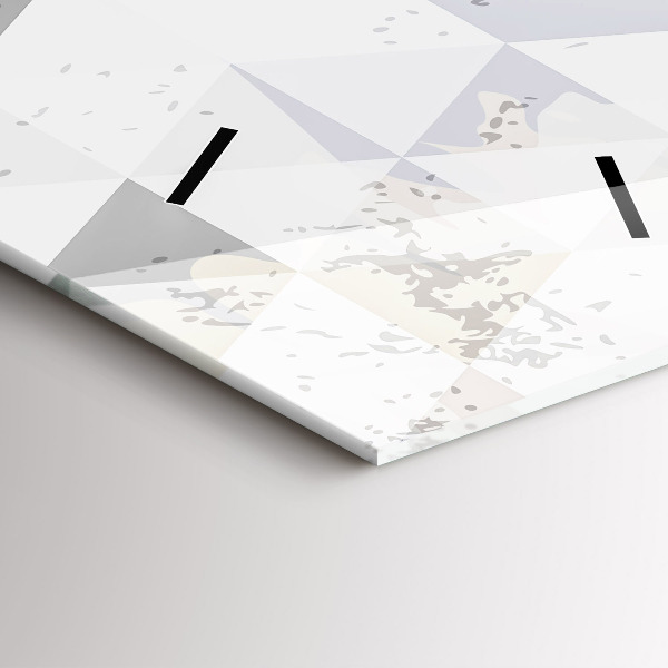 Zegar szklany pionowy Wzór geometryczny