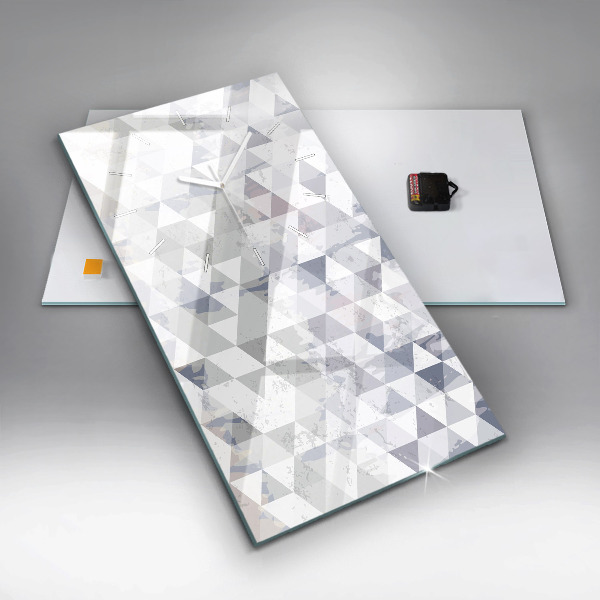 Zegar szklany pionowy Wzór geometryczny