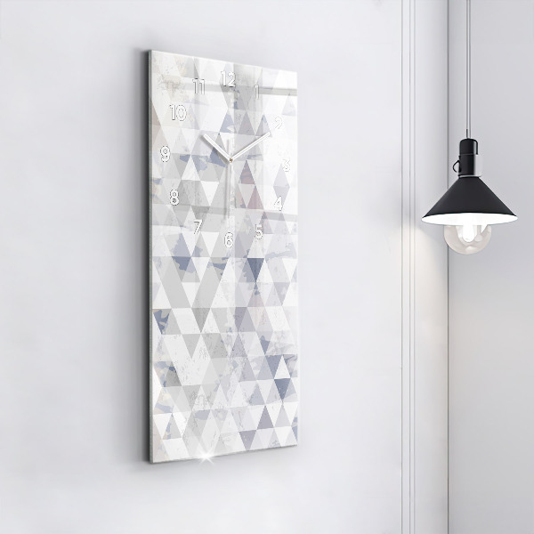 Zegar szklany pionowy Wzór geometryczny