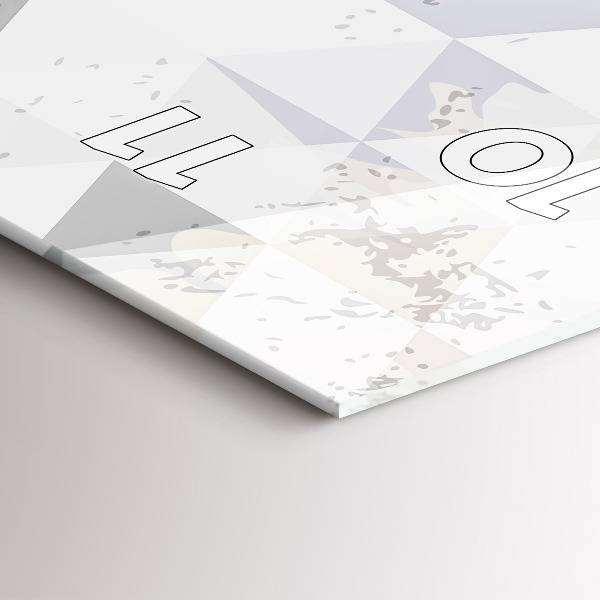 Zegar szklany pionowy Wzór geometryczny