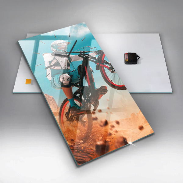 Zegar szklany pionowy Kaskader i adrenalina