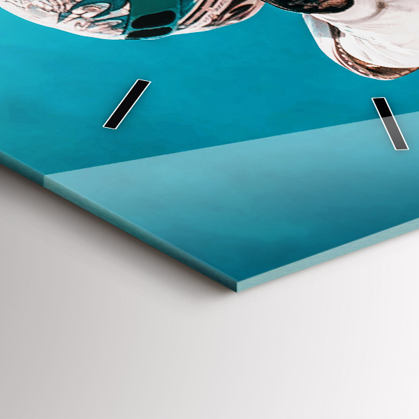 Zegar szklany pionowy Kaskader i adrenalina