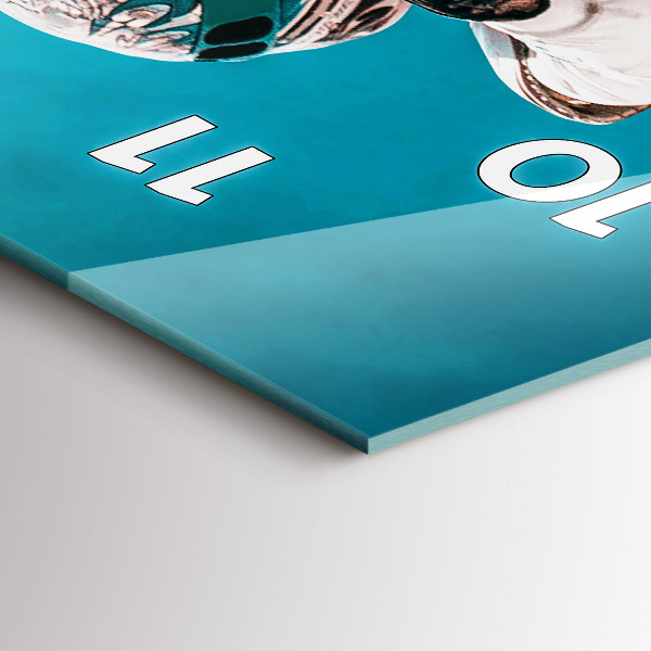 Zegar szklany pionowy Kaskader i adrenalina