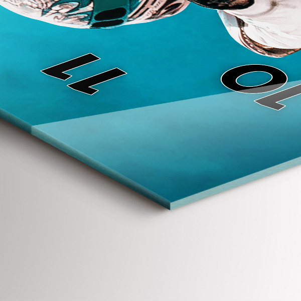 Zegar szklany pionowy Kaskader i adrenalina