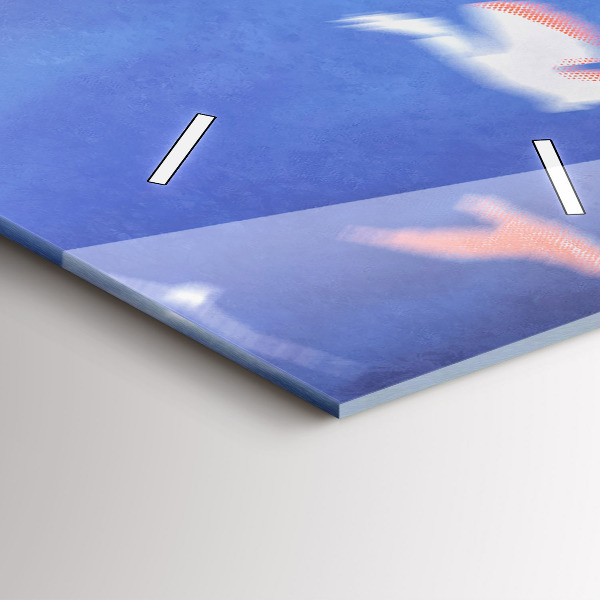 Zegar szklany pionowy Chłopiec ze skrzydłami